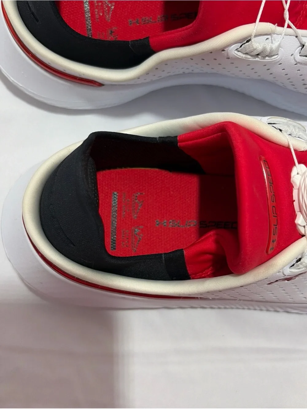 Under Armour White, Red & Black SlipSpeed Training Shoes with BOA Closure - Picture 5 of 7